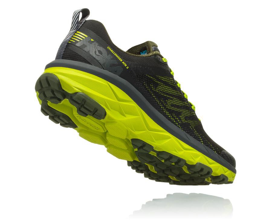 Tenis Hoka One One Trail Hombre Negros/Verdes - Challenger Atr 5 - NWCK23179